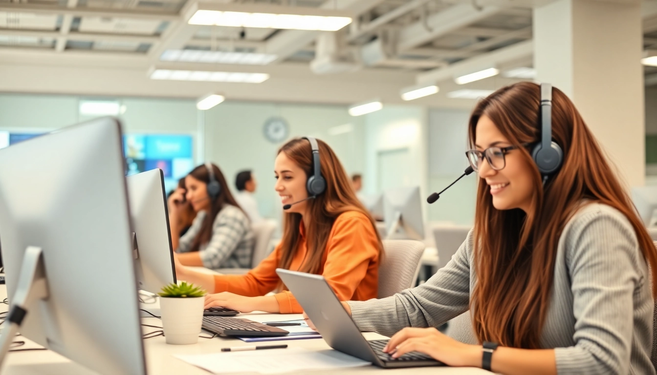 Dynamic team at a call center in Tijuana engaging with clients for exceptional service.