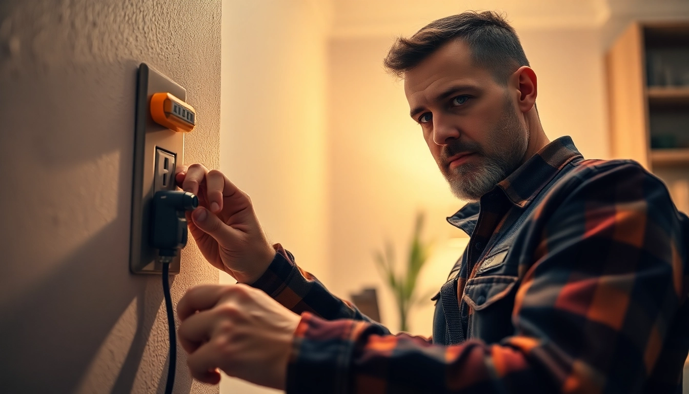 Professional electrician providing urgent Elektriker Notdienst to fix electrical issues at home.