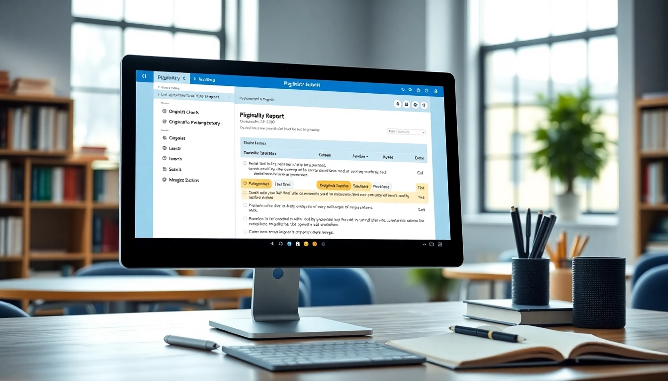 Using a plagiarism checker tool to analyze academic documents for originality and integrity.