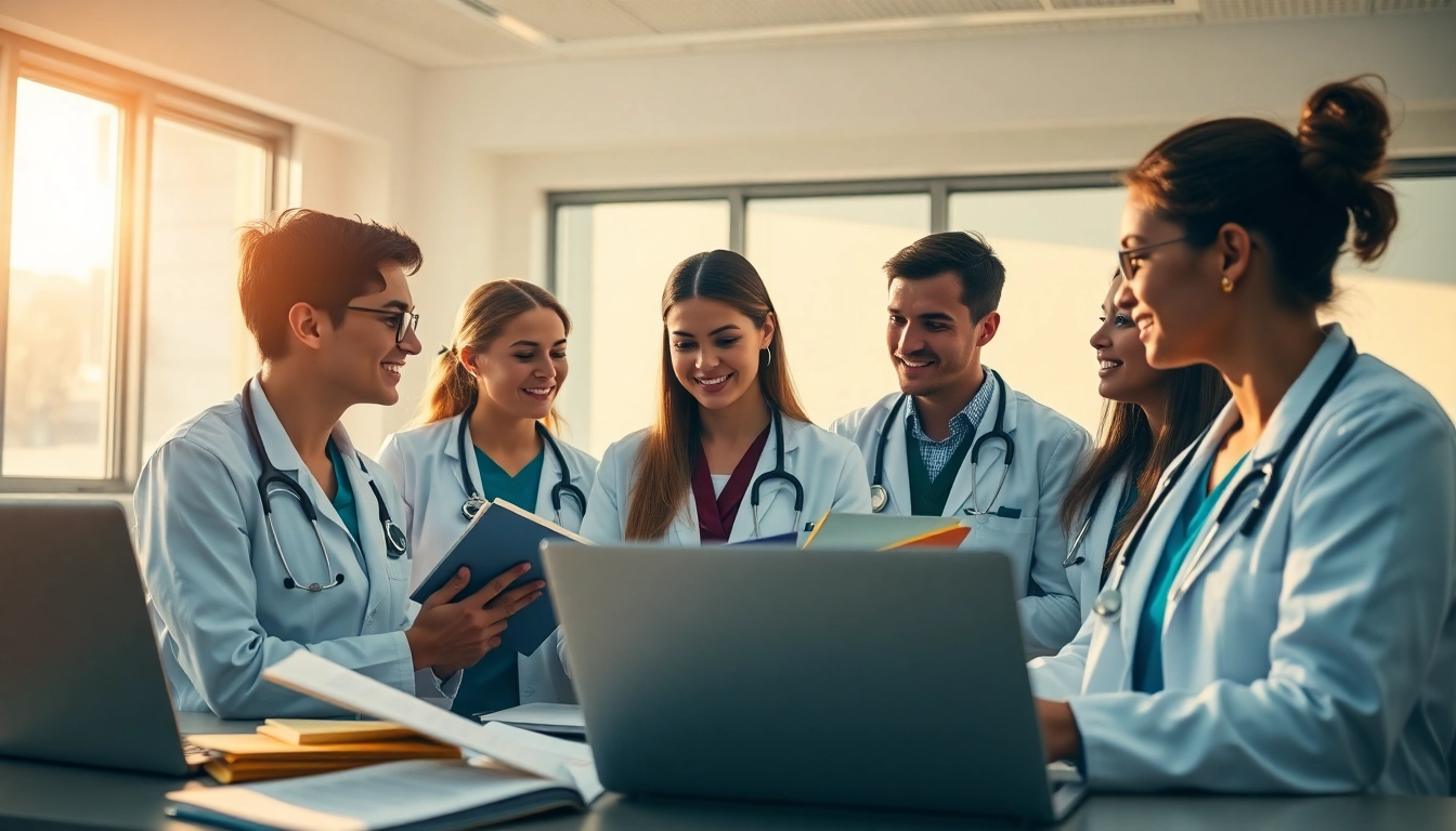 Medizinstudium ohne NC: Medical students engaging in learning without barriers.
