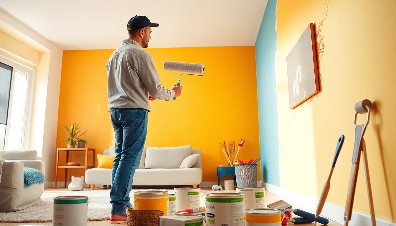 Transform your space with expert interior painting techniques in a modern living room.