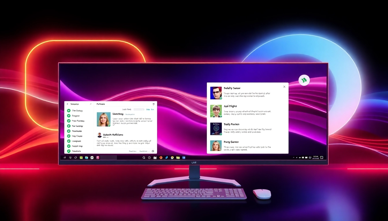 Engaging view of line电脑版下载 desktop interface showcasing notifications and user-friendly design.