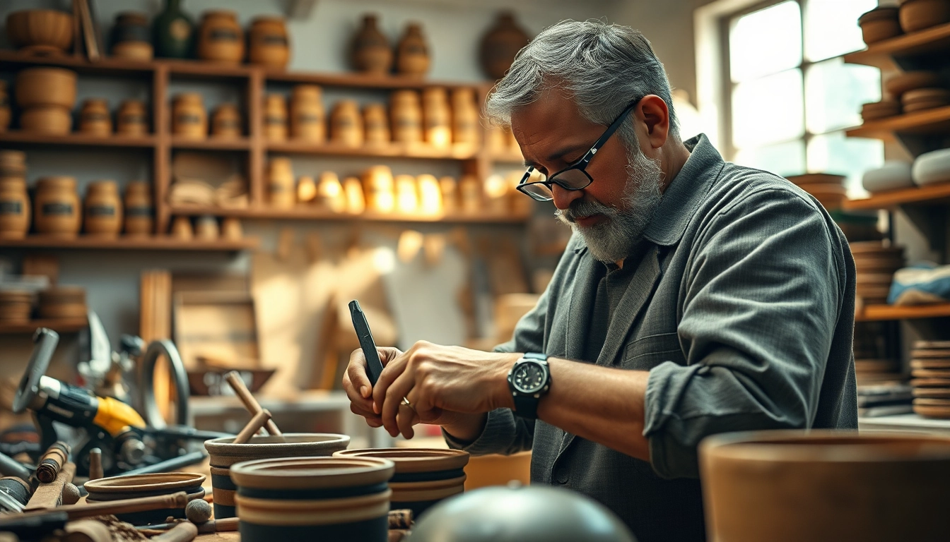 Crafting Hule ambar products with dedication and skill in a warm workshop.