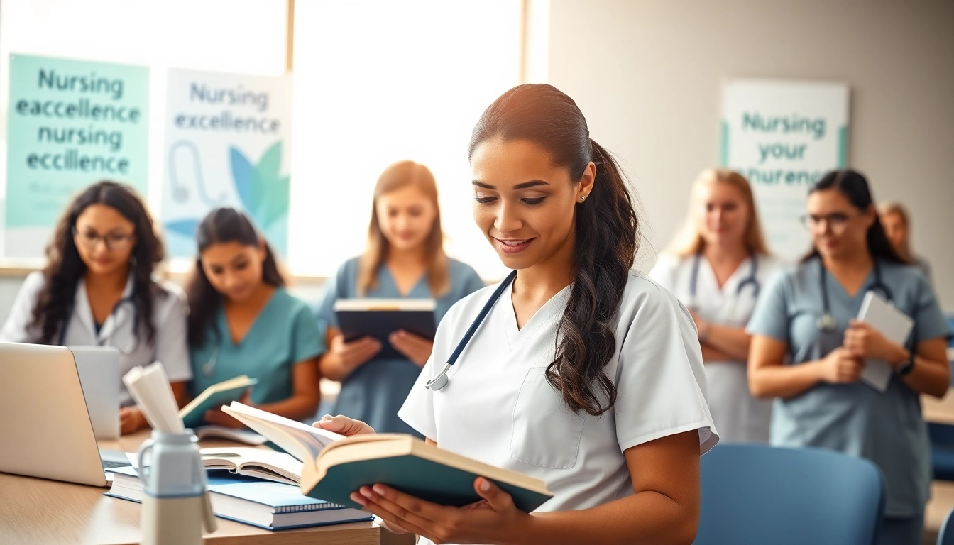 Nurses participating in online nursing ceus training with engaging study materials.