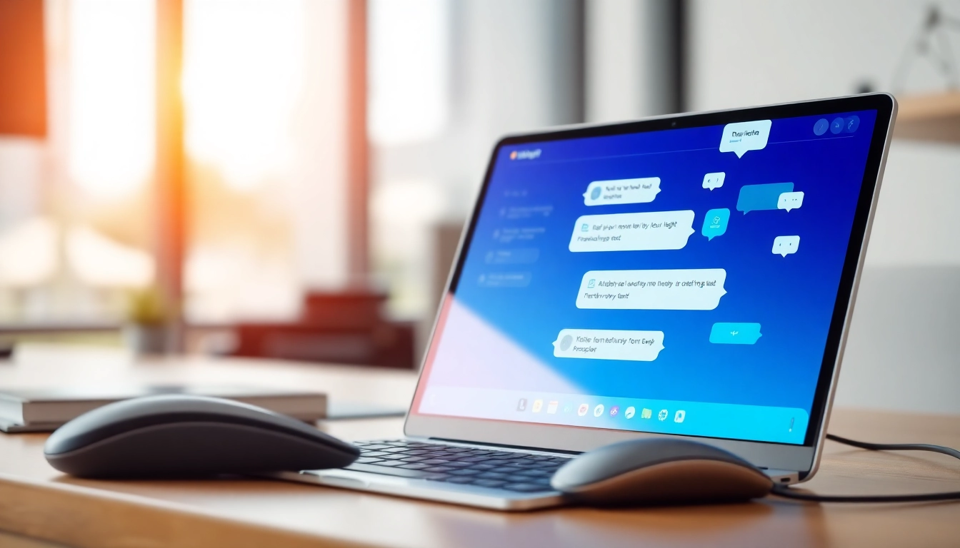 Engaging chatbot for website displayed on a user-friendly digital interface.