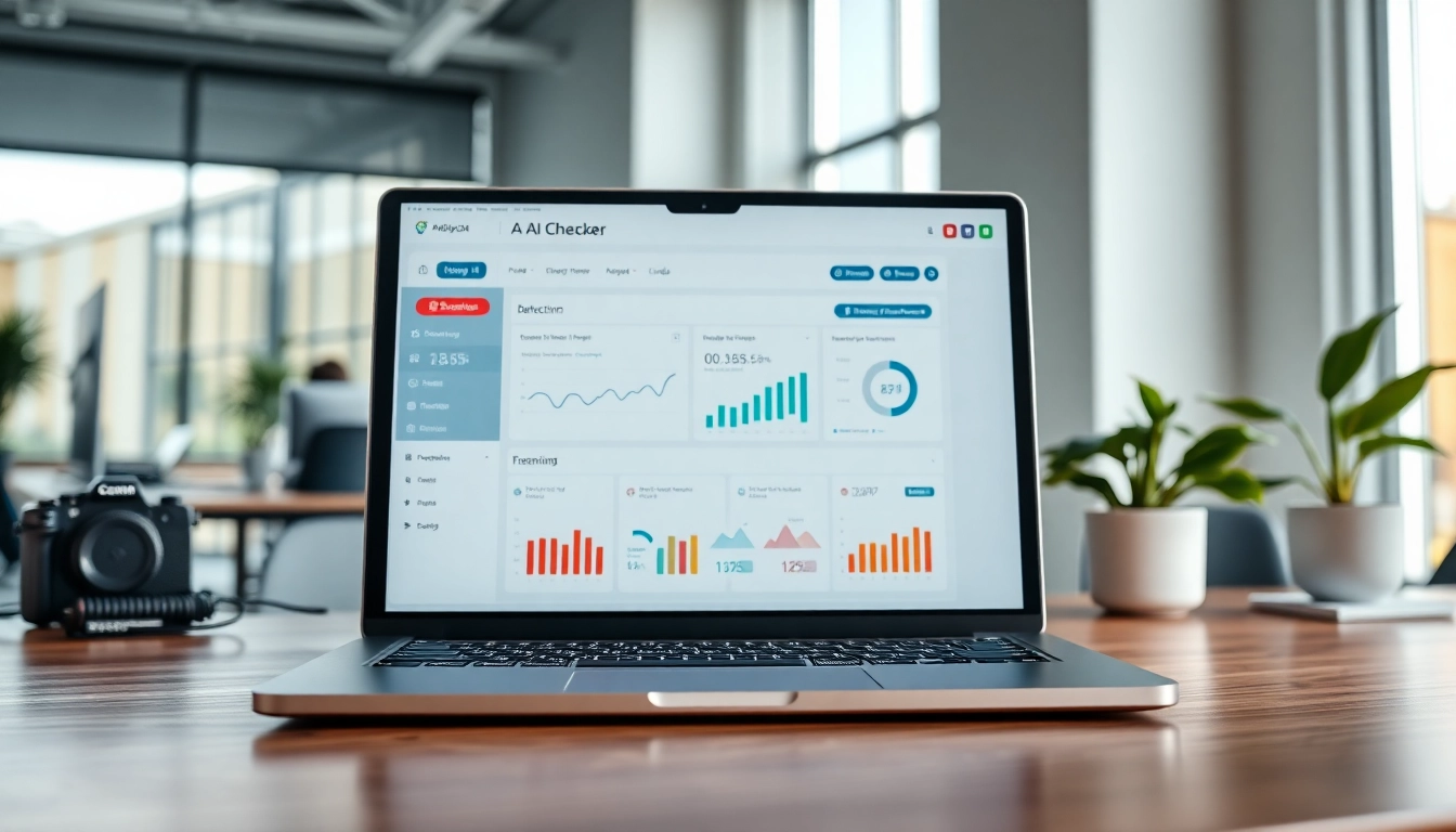 Analyze text easily with the ai checker interface, displaying graphs and metrics for users.