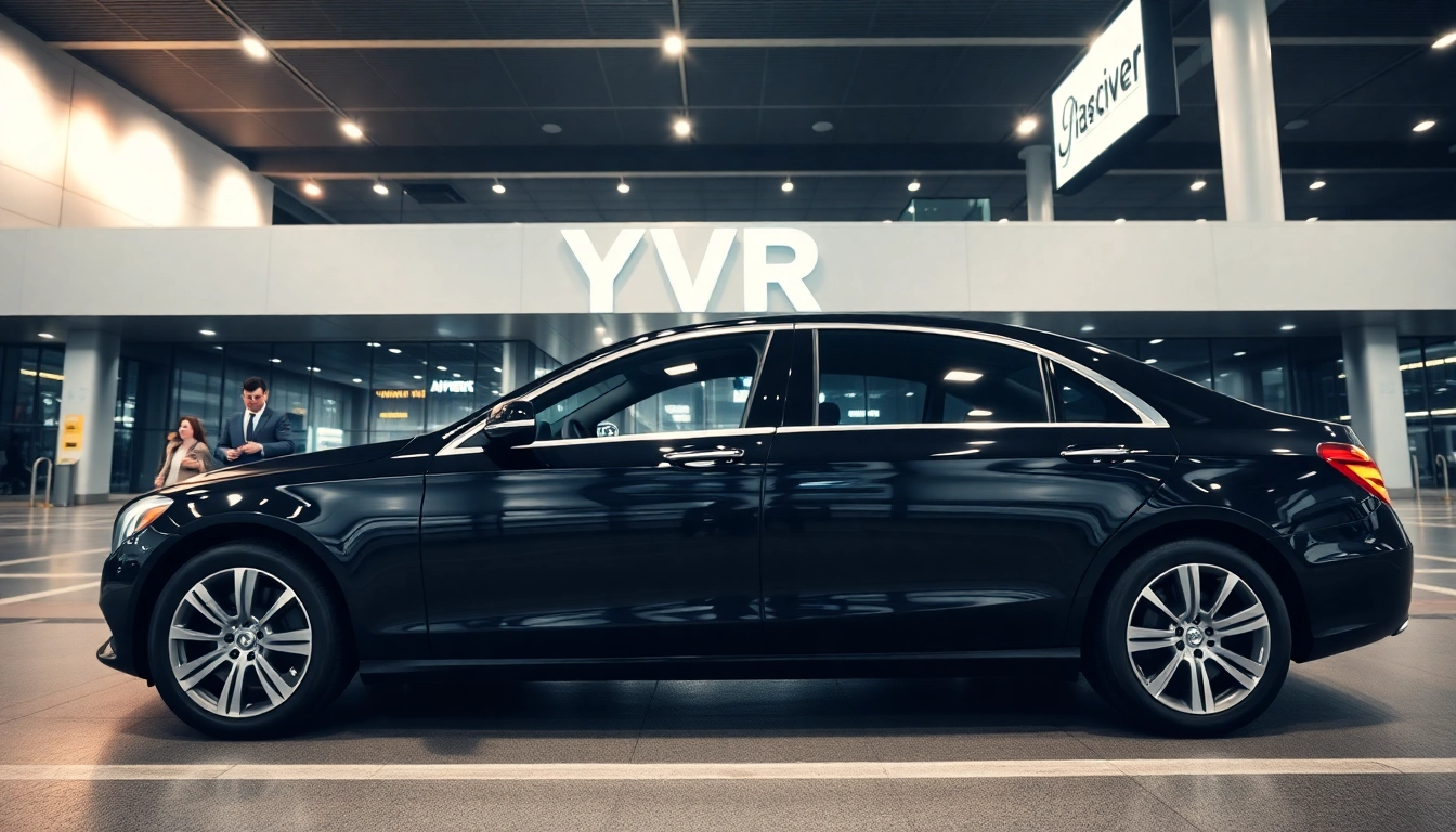 Enjoy premium car service YVR with a professional chauffeur welcoming passengers at the airport.