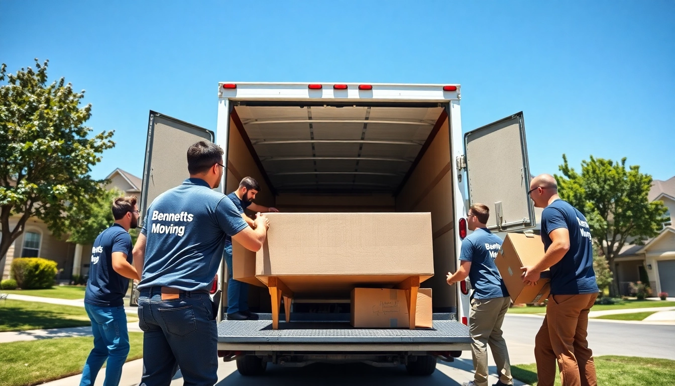 Packing furniture by Bennetts Moving into a truck with professional movers at work.