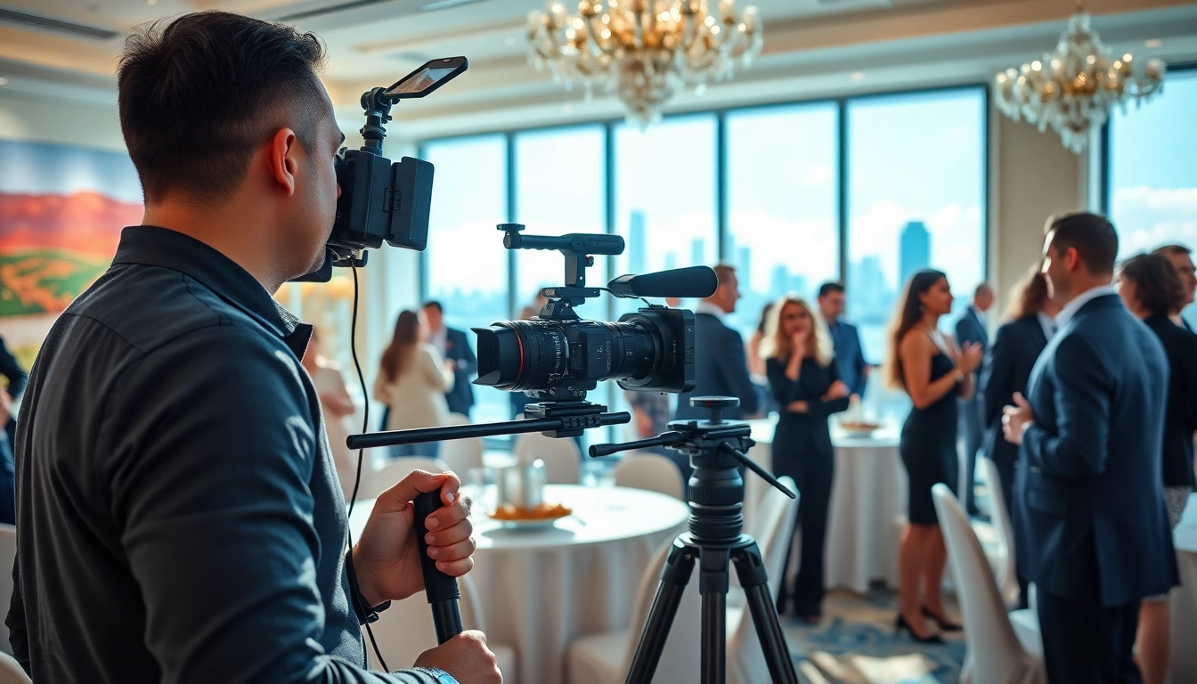 Capture Miami Corporate Event Videography Photography with a professional videographer at work during a corporate event.