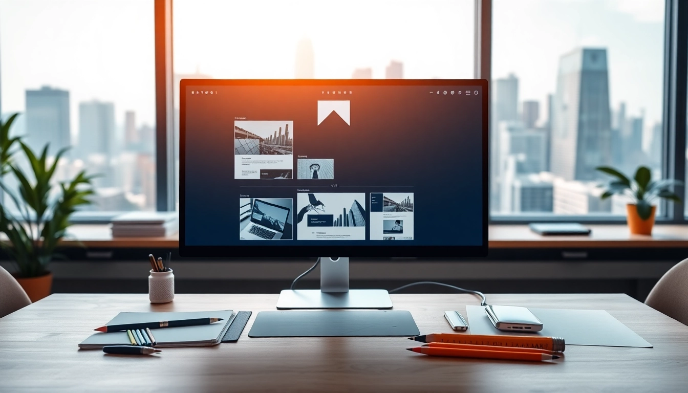 Enhance website design with a modern creative workspace showcasing tools and inspiration.