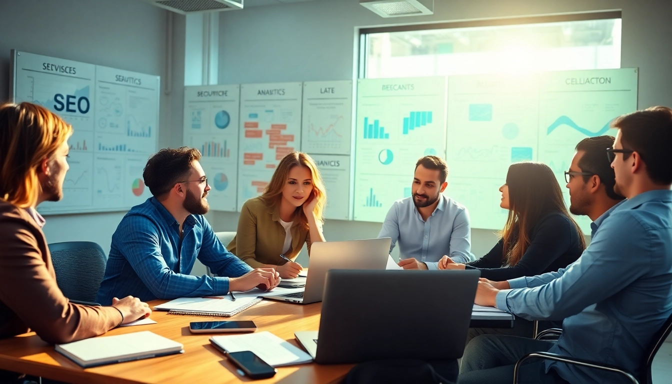 Enhance your visibility with Edmonton SEO strategies by a professional marketing team in action.