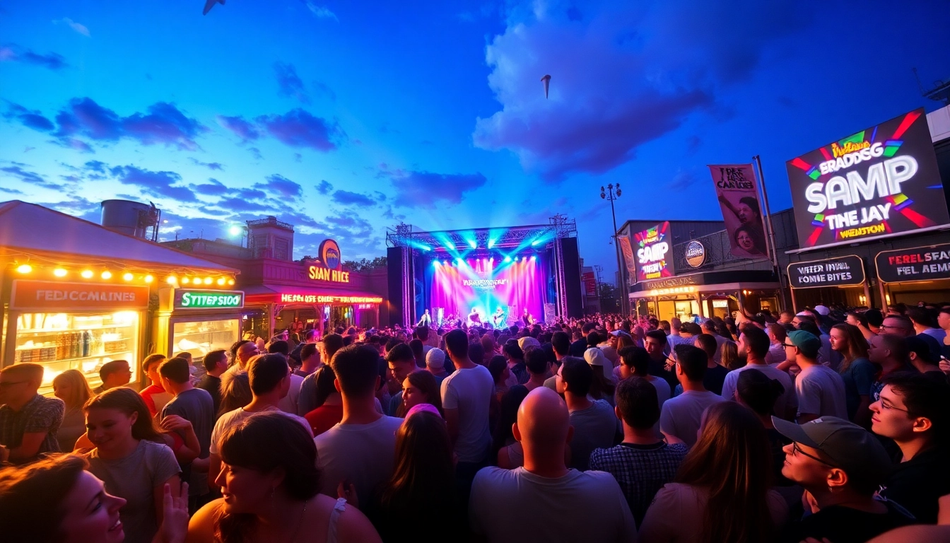 Attracting crowds with henderson entertainment, this vibrant concert scene features diverse attendees enjoying live music.