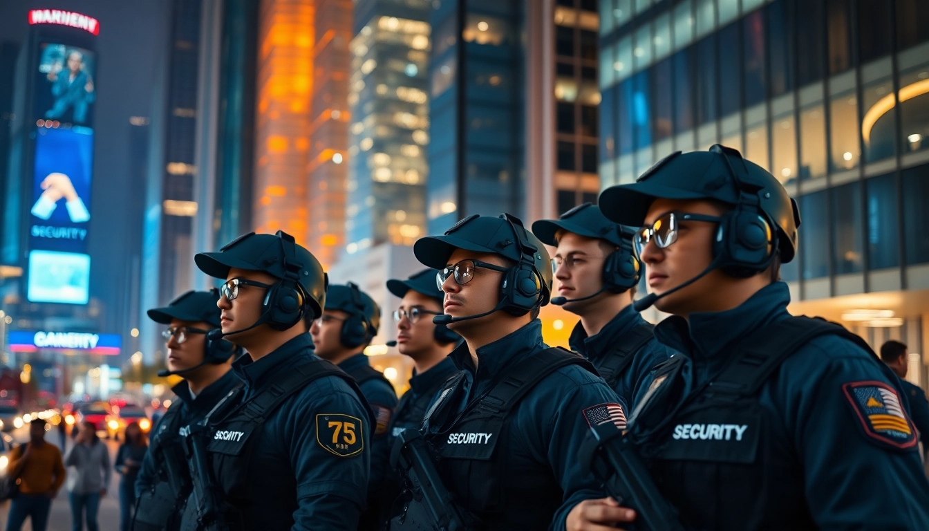 Security Company Cardiff providing professional safety services in a vibrant urban setting.