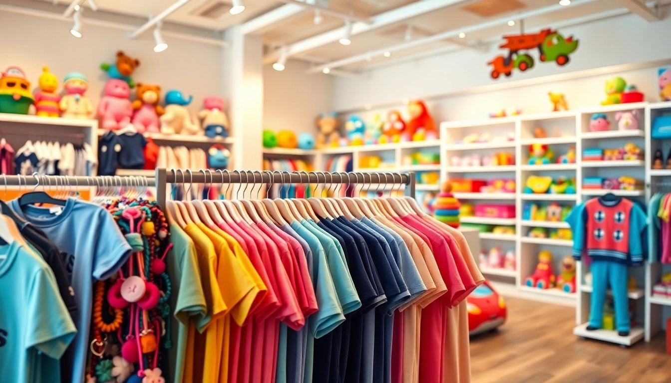 Shop at http://www.websonlinestore.com displaying vibrant kids' clothing and engaging toys.