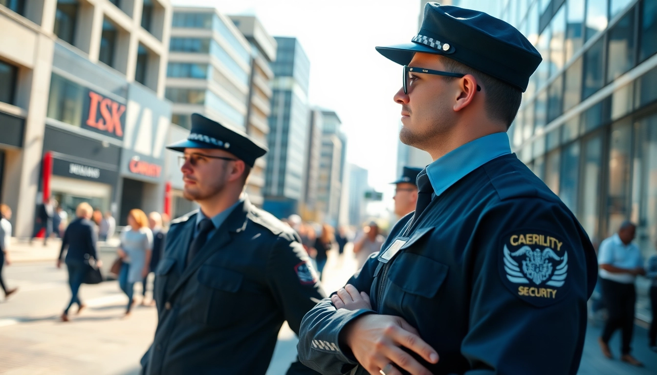 Enhance your safety with a trusted Security Company Cardiff showcasing professionals monitoring urban life.