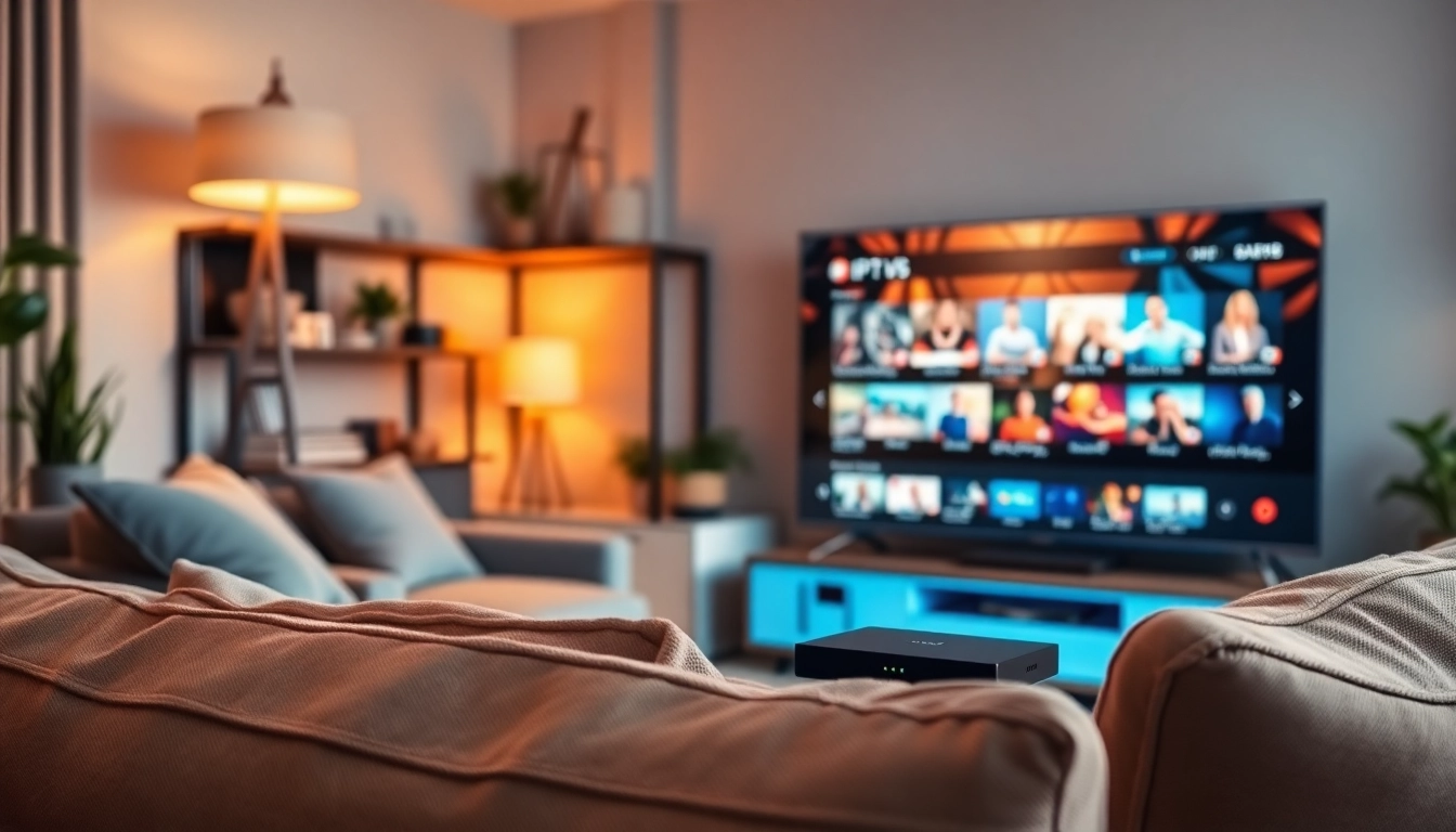 Profiter d'un abonnement iptv 12 mois smart tv avec un décor chaleureux et moderne.