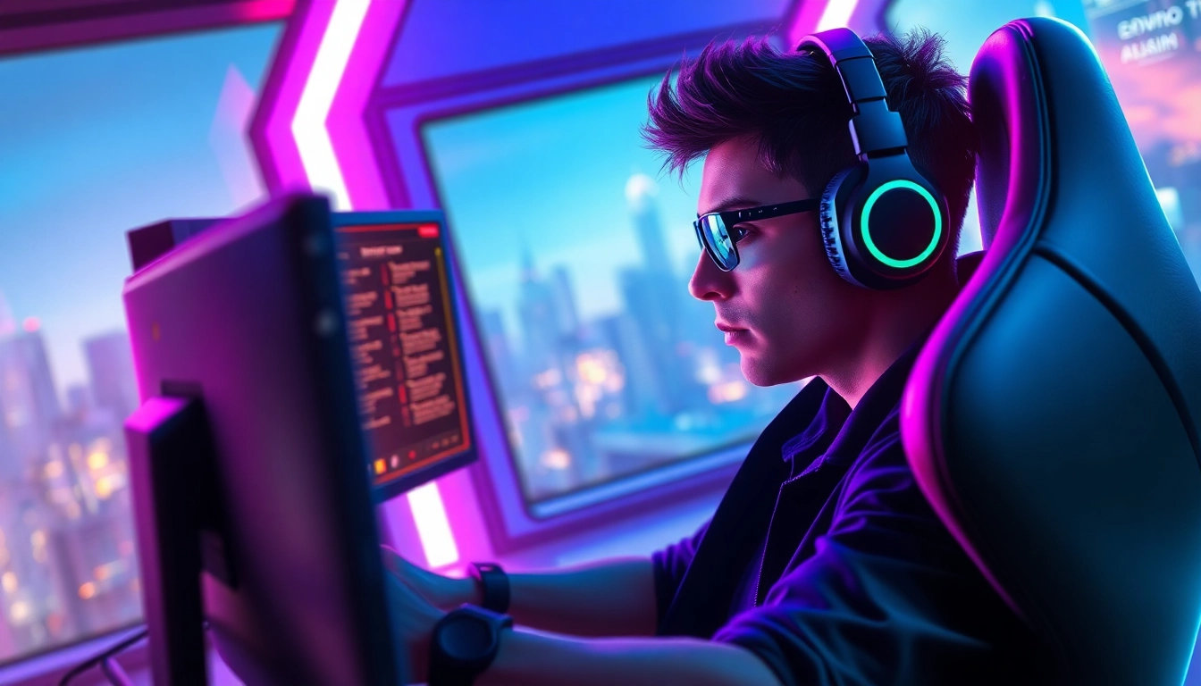 Experience the Best CS2 cheat MemeSense with a focused gamer immersed in vibrant gaming visuals.