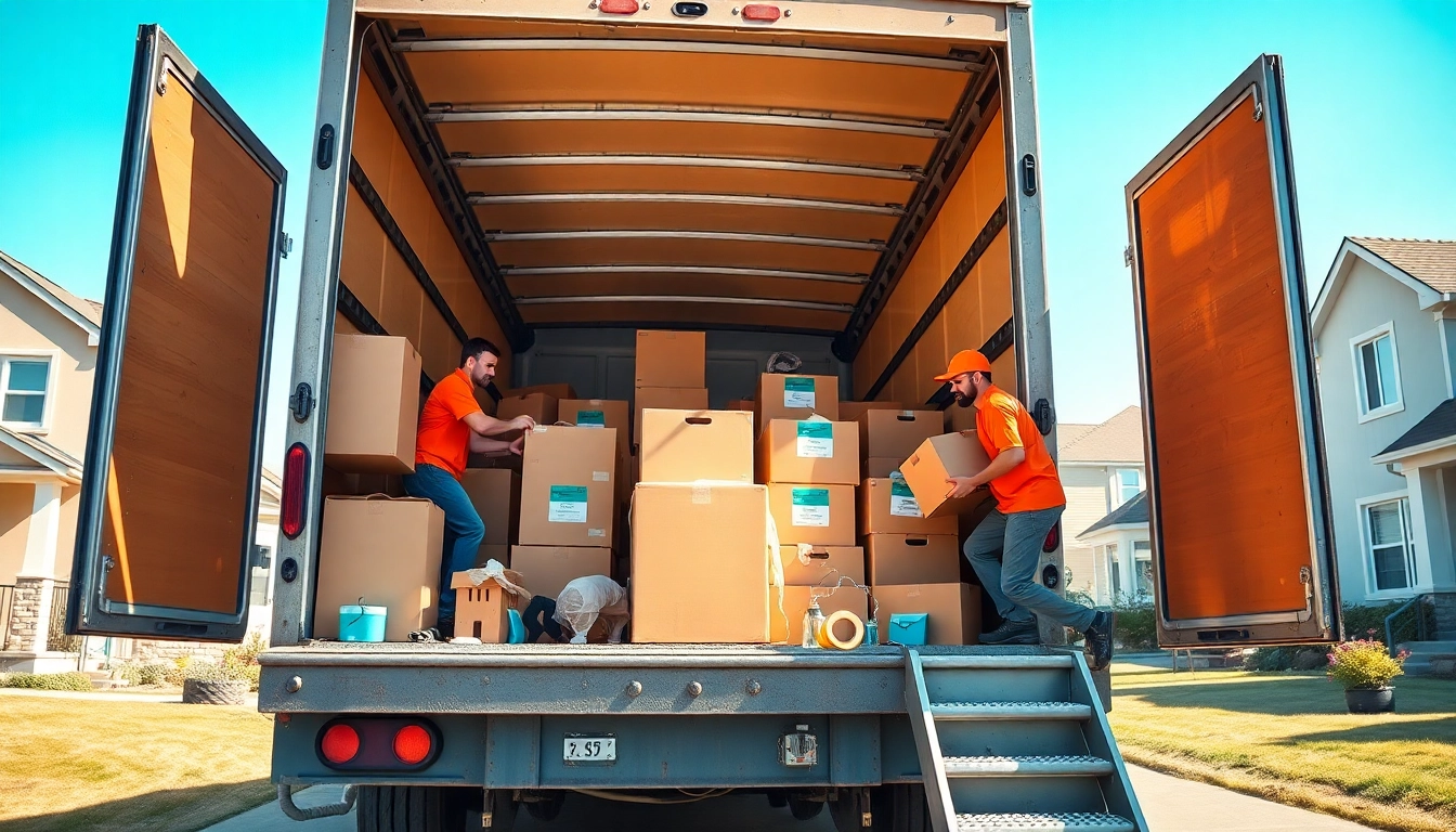 Movers Calgary efficiently packing and loading items into a truck during a residential move.