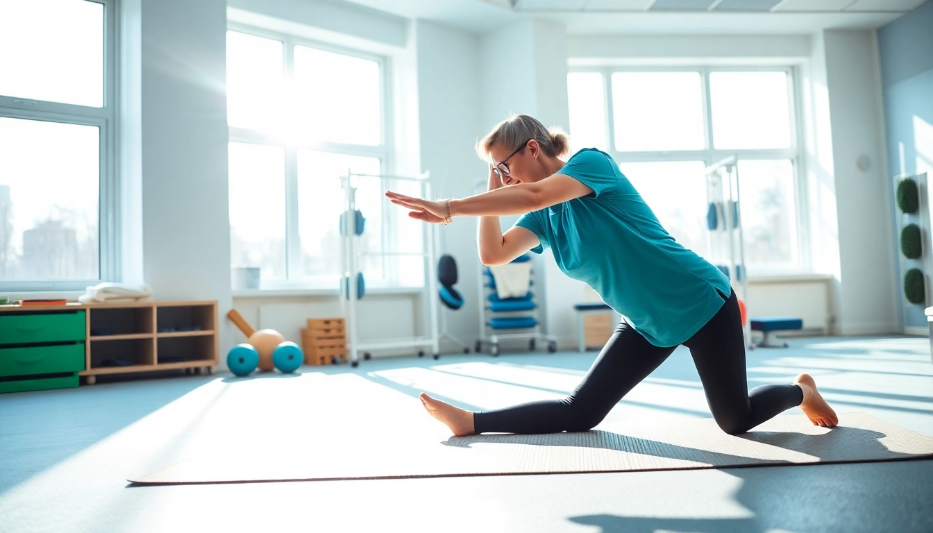 Engaging physiotherapy edmonton session showcasing therapist guiding patient through exercises.