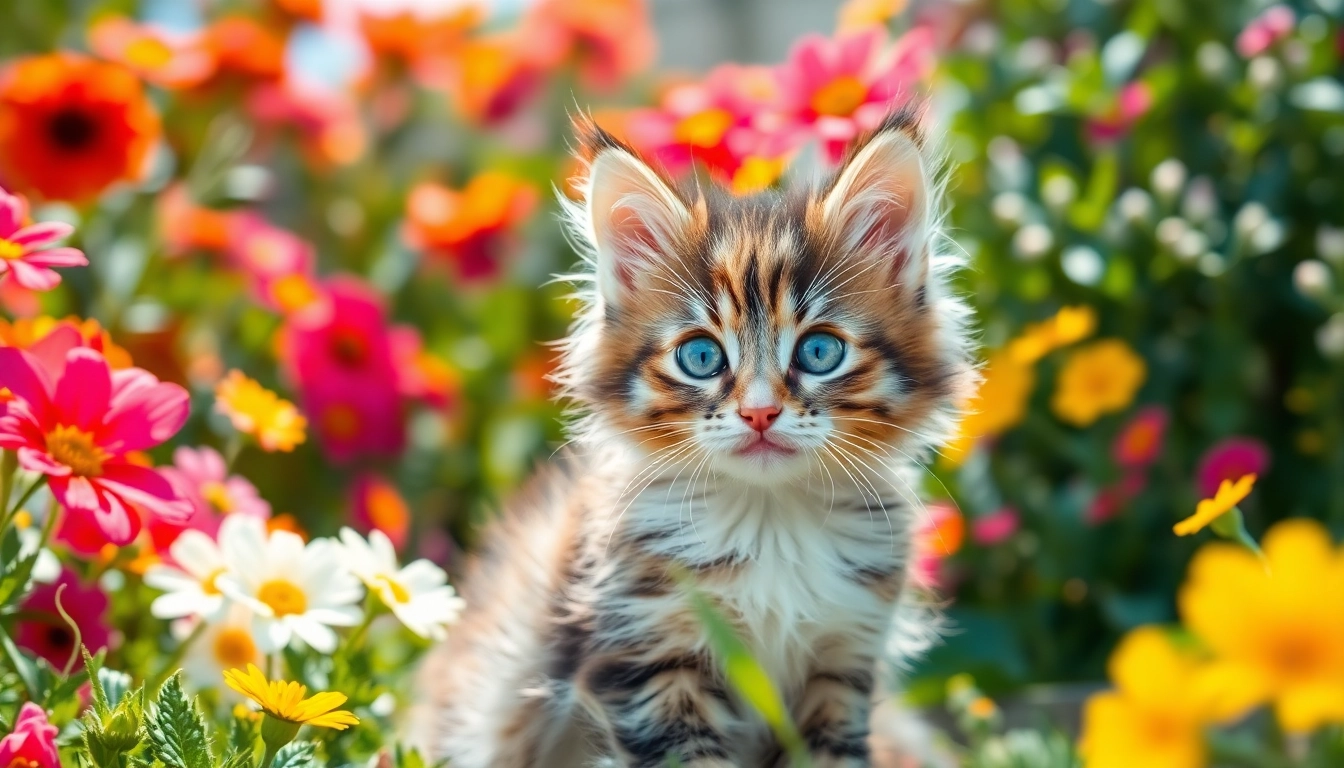 Adopt playful Maine Coon kittens for sale California in a sunny garden setting.