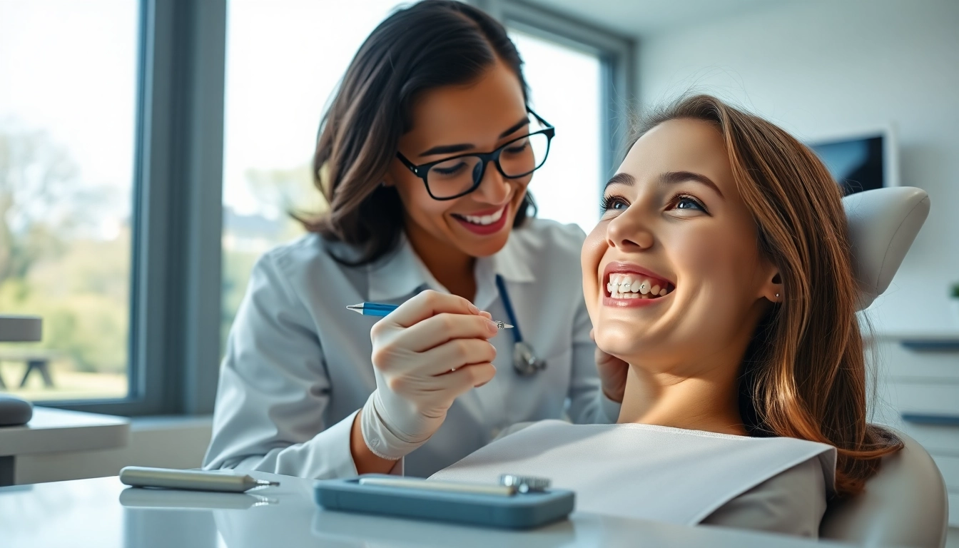 Orthodontist adjusting braces Myrtle Beach, showcasing modern dental care and comfort.